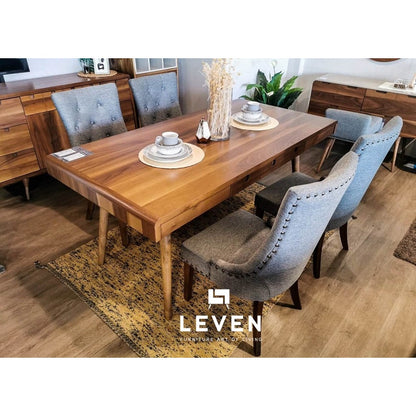 Leven Furniture โต๊ะอาหารไม้จริง รุ่น เมเบล MEBEL