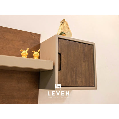 Leven Furniture ตู้ติดกำแพงไม้ มีบานประตู 30 cm.ซีรีส์ " อแมนด้า AMANDA " ปิดผิววีเนียร์