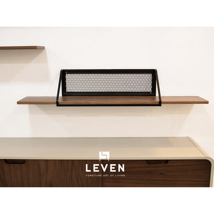 Leven Furniture ชั้นวางติดกำแพงไม้ ซีรีส์ " อแมนด้า AMANDA " ไม้ MDF