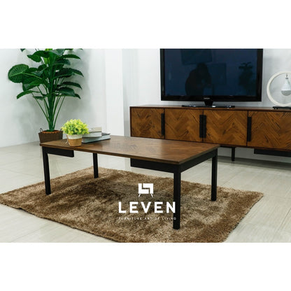 Leven Furniture โต๊ะกลางไม้ ขาเหล็ก รุ่น ฮาร์โมไนซ์ Harmonize