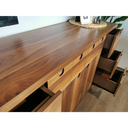 Leven Furniture ตู้ไซด์บอร์ดไม้ Sideboard รุ่น เมเบล MEBEL ไม้จริงทั้งตัว