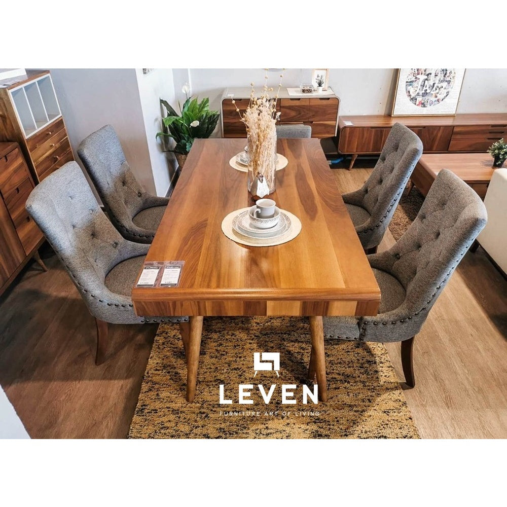 Leven Furniture โต๊ะอาหารไม้จริง รุ่น เมเบล MEBEL