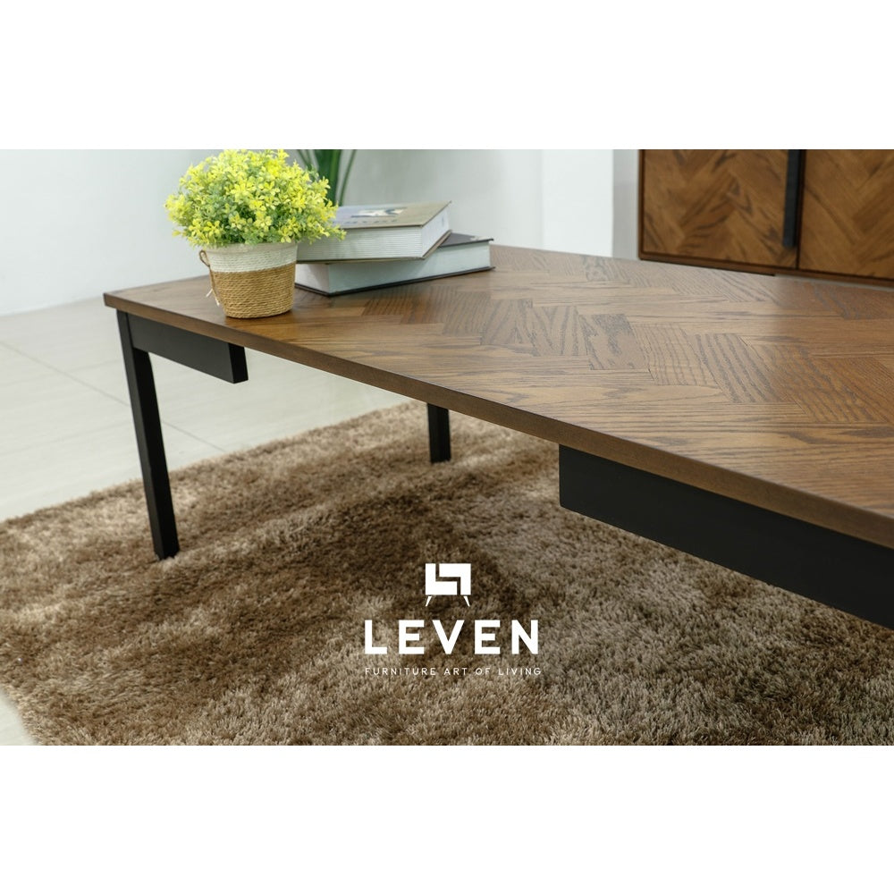 Leven Furniture โต๊ะกลางไม้ ขาเหล็ก รุ่น ฮาร์โมไนซ์ Harmonize