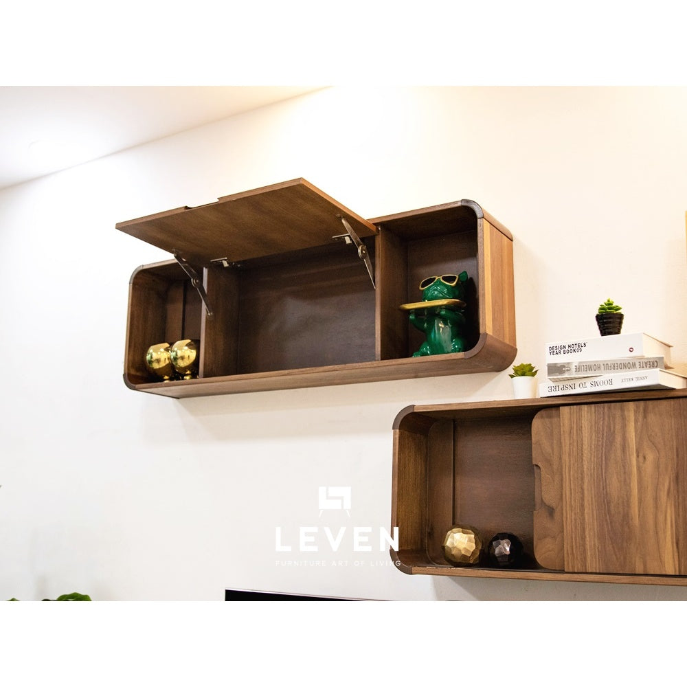 Leven Furniture ตู้ติดกำแพงไม้ A 120 cm.ซีรีส์ " เปาโล PAOLO " ไม้MDF ผิววีเนียร์