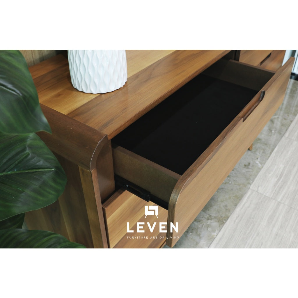 Leven Furniture โต๊ะเครื่องแป้งไม้ รุ่น PAOLO เปาโล ไม้จริงทั้งตัว