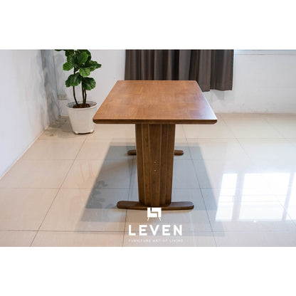 Leven Furniture โต๊ะอาหารไม้ รุ่น เอคโค่ ECHO ขนาด 135 ซม. ขนาด 180 ซม. ไม้จริง