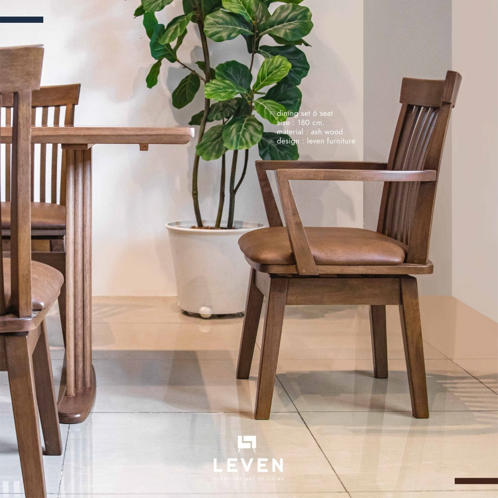 Leven Furniture โต๊ะกินข้าวไม้ minimal รุ่น เอคโค่ ECHO & KATNISS & HAYMITZ