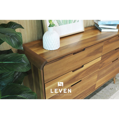 Leven Furniture โต๊ะเครื่องแป้งไม้ รุ่น PAOLO เปาโล ไม้จริงทั้งตัว