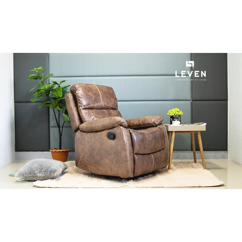 Leven Furniture รีไคลเนอร์ เก้าอี้พักผ่อน โซฟา 1 ที่นั่ง ปรับนอนได้ 3 ระดับ รุ่น เลน่า LENA Recliner Sofa