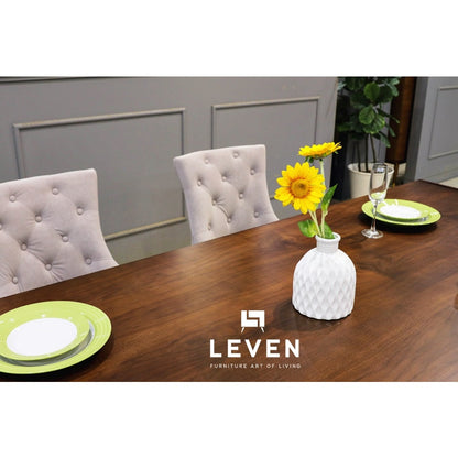 Leven Furniture โต๊ะอาหารไม้จริง มีลิ้นชัก รุ่น เปาโล PAOLO