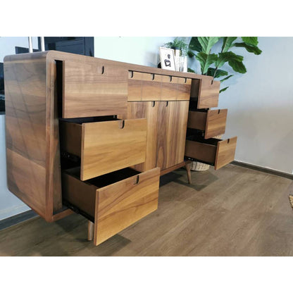 Leven Furniture ตู้ไซด์บอร์ดไม้ Sideboard รุ่น เมเบล MEBEL ไม้จริงทั้งตัว