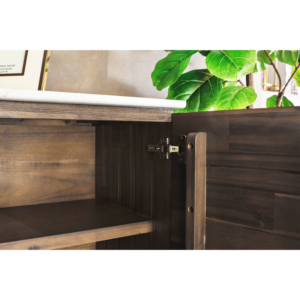 Leven Furniture ตู้ไซด์บอร์ดไม้ Sideboard ท็อปหินอ่อน รุ่น คาร์มา KARMA