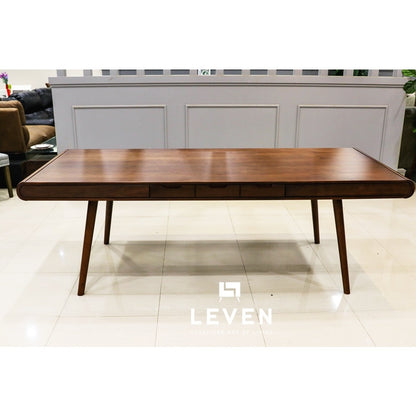 Leven Furniture โต๊ะอาหารไม้จริง มีลิ้นชัก รุ่น เปาโล PAOLO