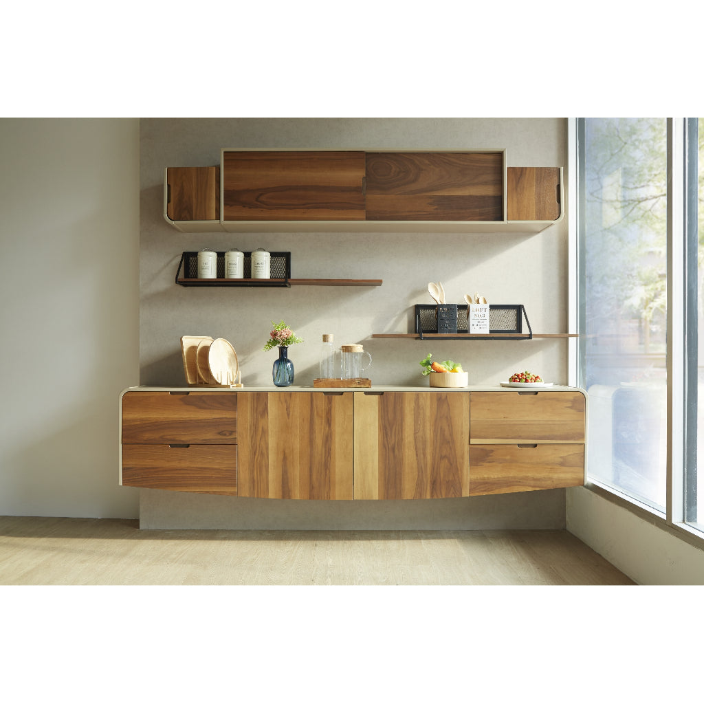 Leven Furniture ตู้ไซด์บอร์ดไม้ Sideboard ติดกำแพง รุ่น อแมนด้า AMANDA