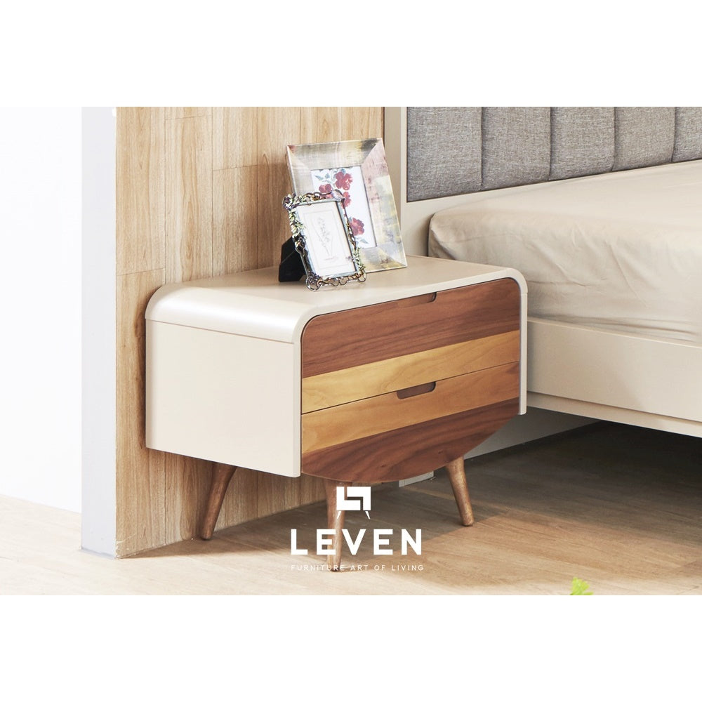 Leven Furniture โต๊ะข้างเตียงไม้ รุ่น อแมนด้า AMANDA