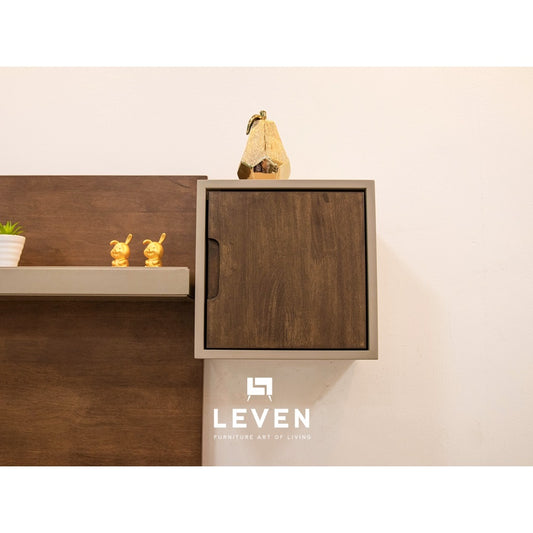 Leven Furniture ตู้ติดกำแพงไม้ มีบานประตู 30 cm.ซีรีส์ " อแมนด้า AMANDA " ปิดผิววีเนียร์