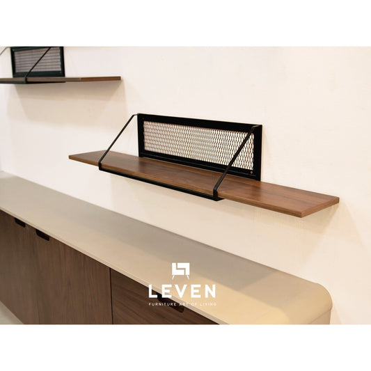 Leven Furniture ชั้นวางติดกำแพงไม้ ซีรีส์ " อแมนด้า AMANDA " ไม้ MDF