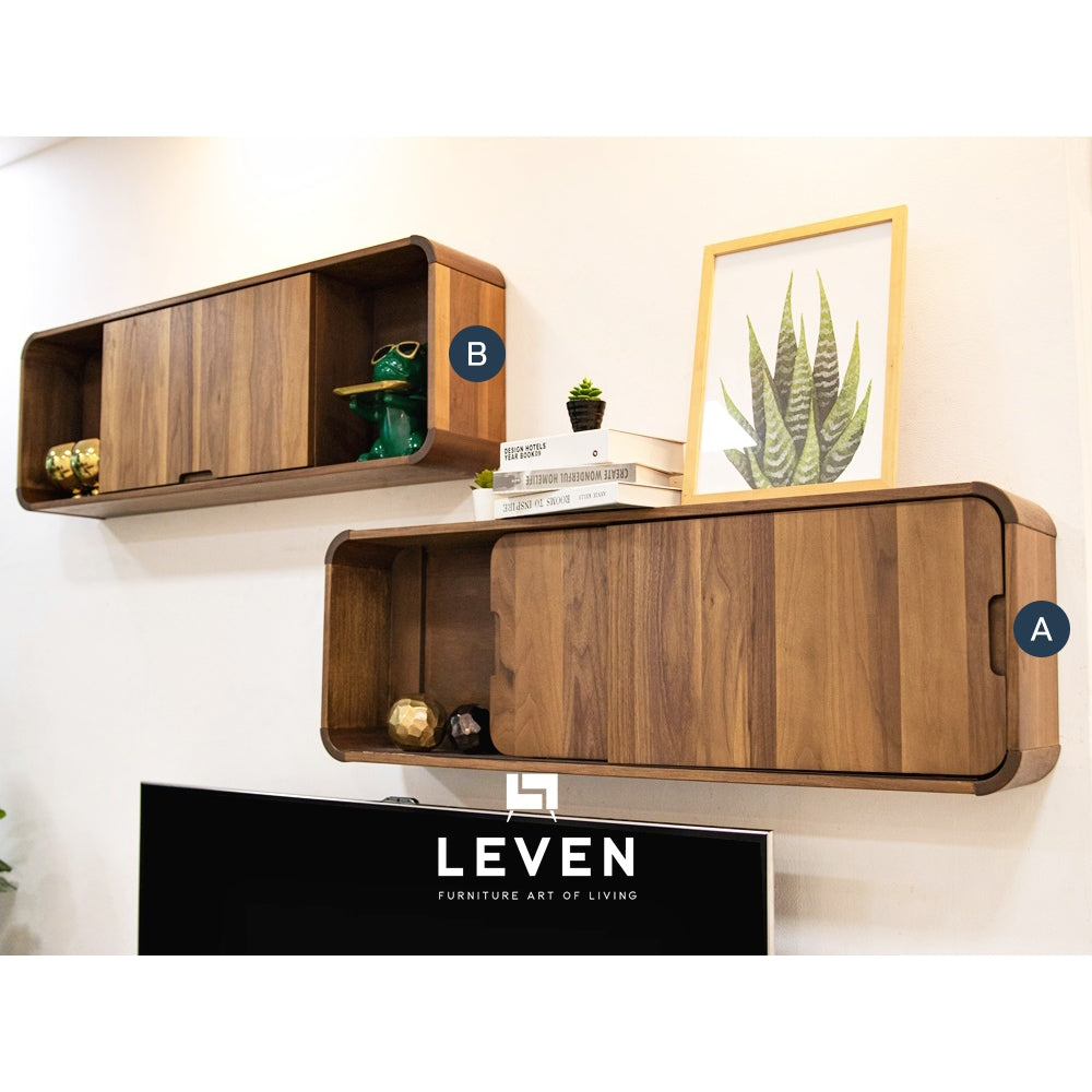 Leven Furniture ตู้ติดกำแพงไม้ A 120 cm.ซีรีส์ " เปาโล PAOLO " ไม้MDF ผิววีเนียร์