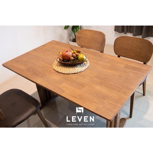 Leven Furniture โต๊ะอาหารไม้ รุ่น เอคโค่ ECHO ขนาด 135 ซม. ขนาด 180 ซม. ไม้จริง